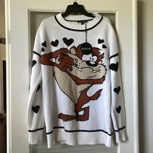 Dolls Kill Taz Mania Oversized Sweater Size S Brand New